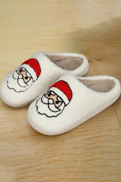 White Christmas Deer Home Indoor Plush Slippers