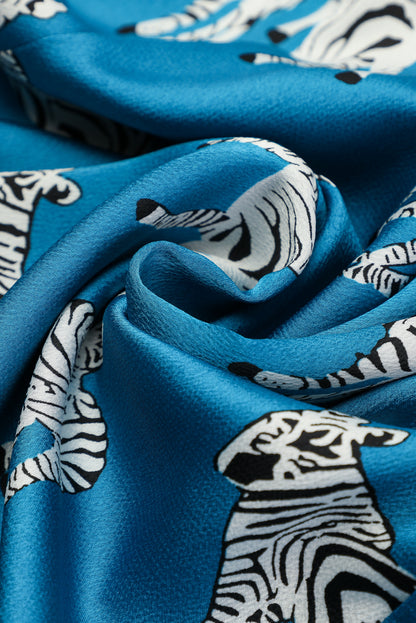 Lively Tiger Print Casual Sweatshirt