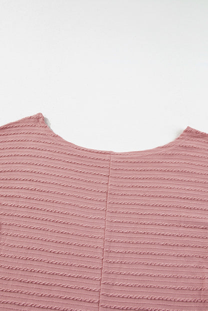 Black Ribbed Round Neck Knit Long Sleeve Top