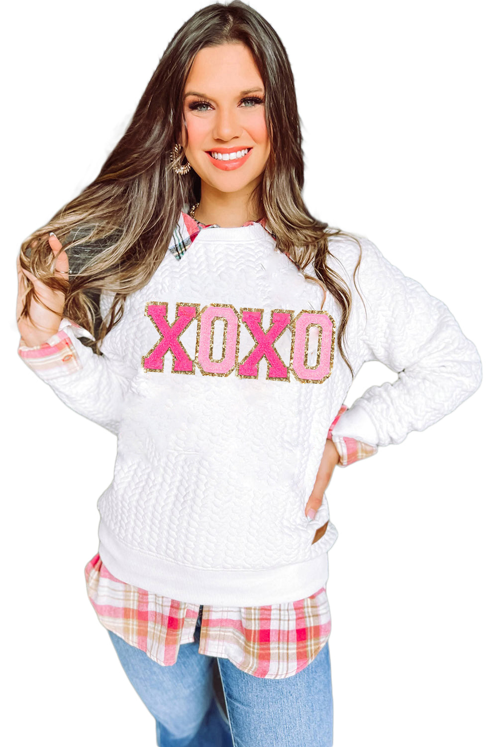 Black Merry And Bright Cable Knit Pullover Sweatshirt