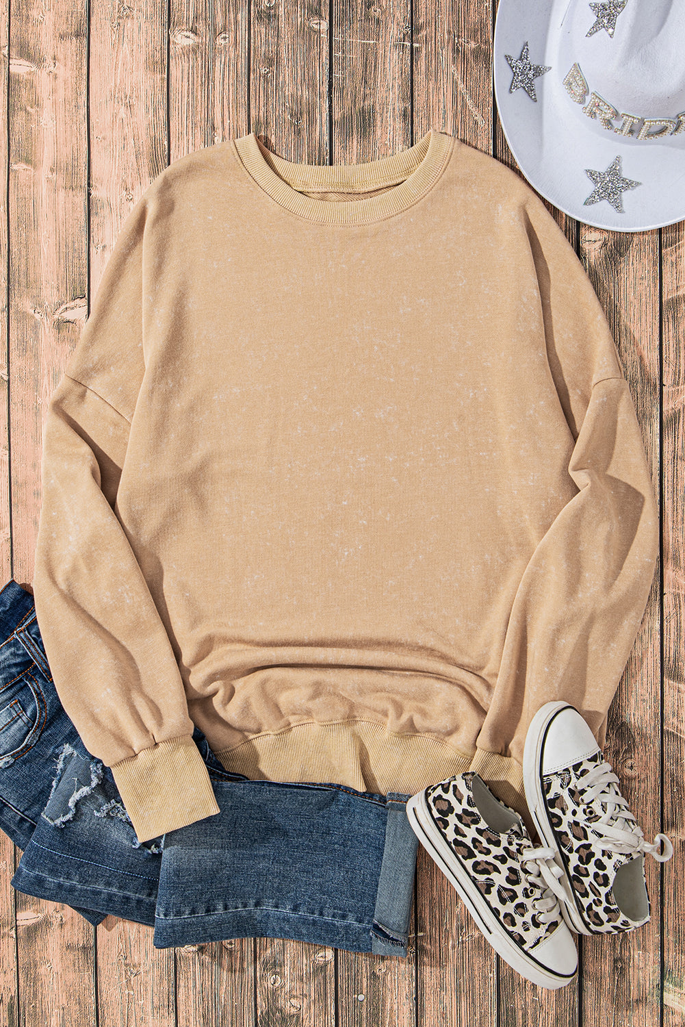 Black Merry Christmas Leopard Trees Graphic Sweatshirt