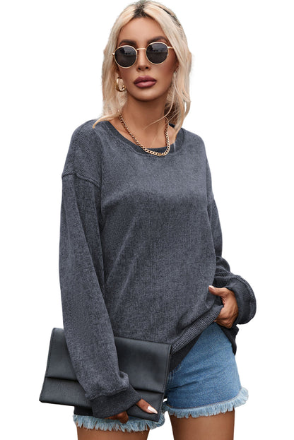 Black Christmas Neon Nutcrackers Mineral Wash Corded Sweatshirt