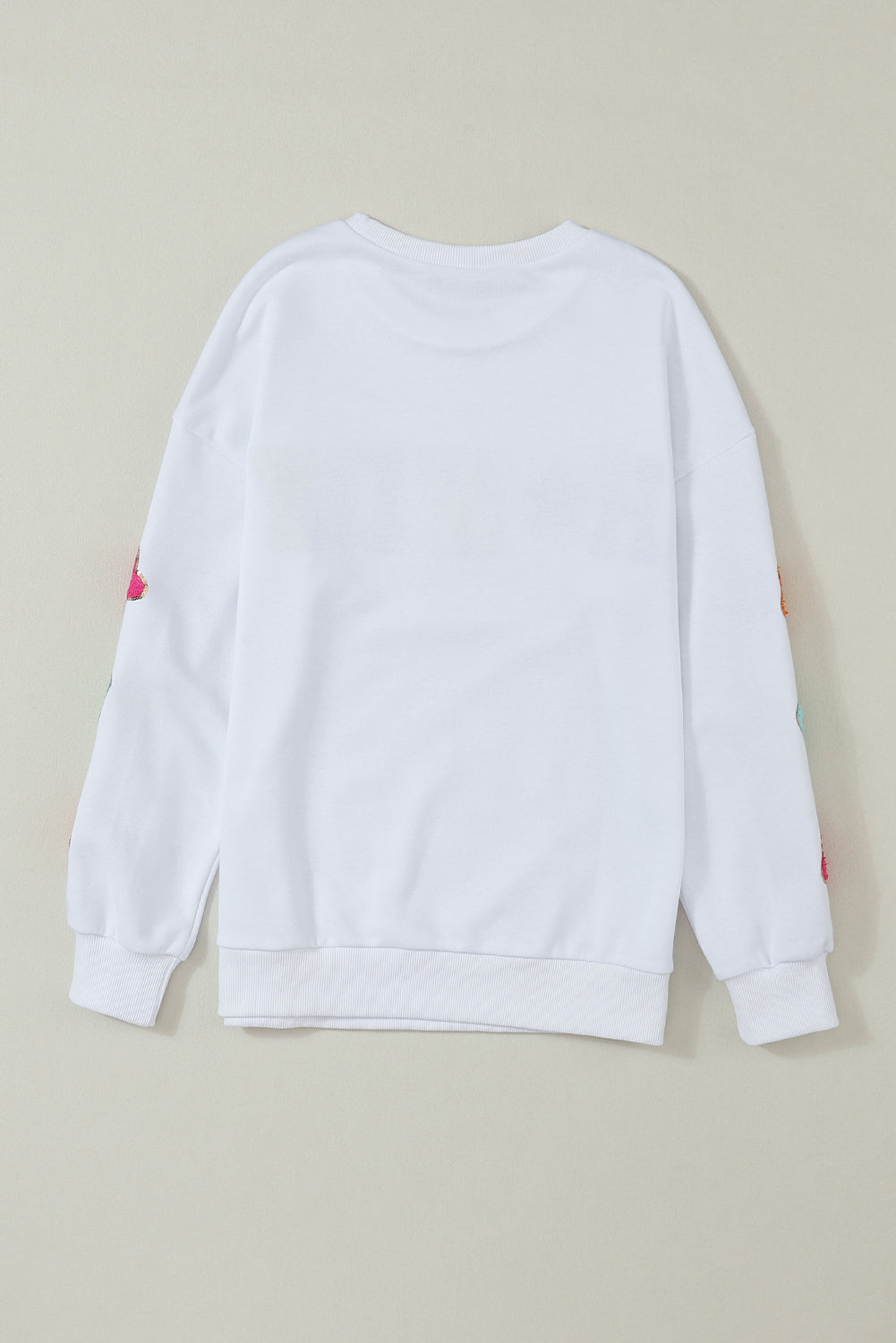 Black Glitter Howdy Patch Graphic Casual Sweatshirt