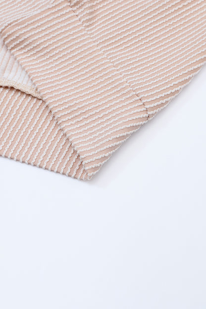 Mineral Red Plus Size Ribbed Colorblock Long Sleeve Top