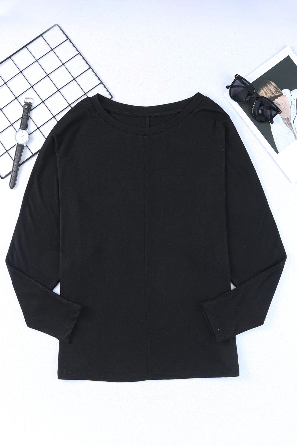 Red Sequined Christmas Favor Sleeve Casual Pullover