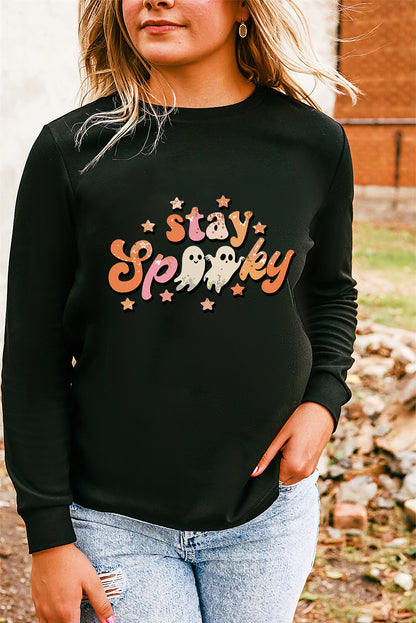 Pink MERRY Alphabet Print Loose Fit Christmas Sweatshirt
