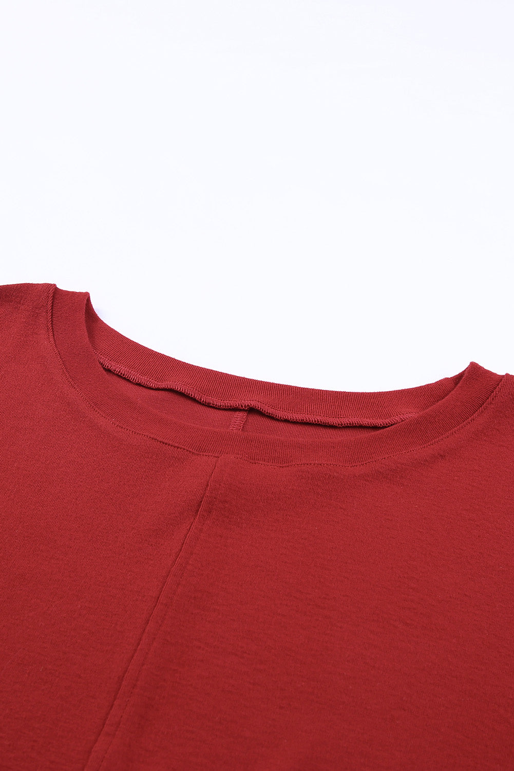 Red Sequined Christmas Favor Sleeve Casual Pullover