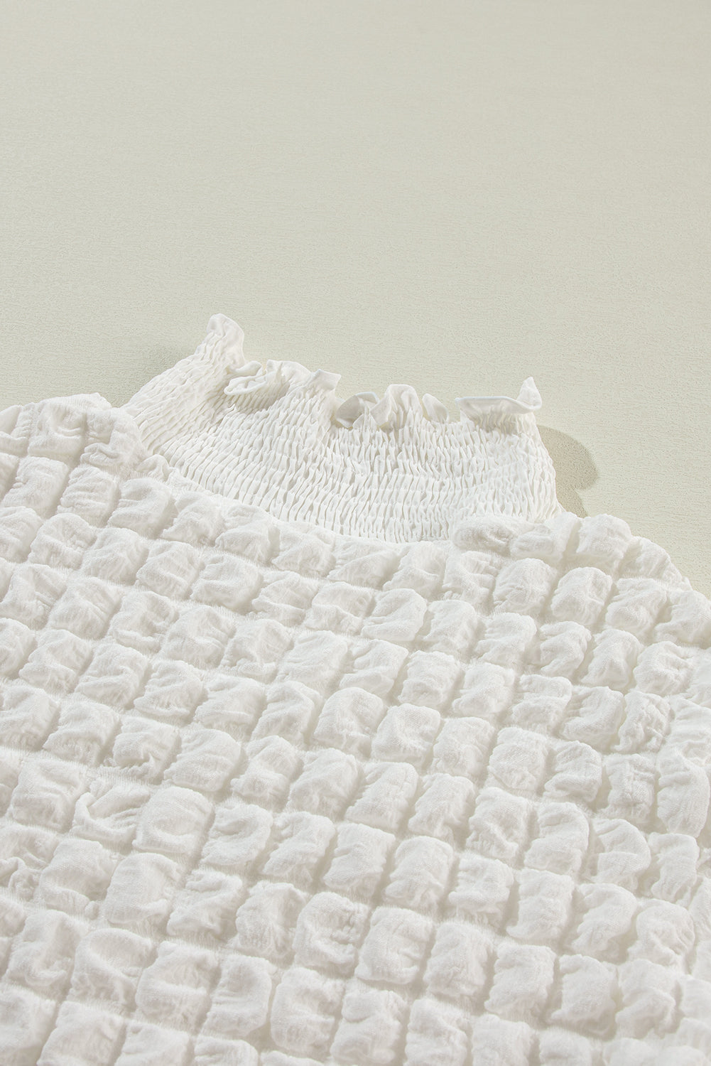 Green Bubble Textured Waffle Hoodie
