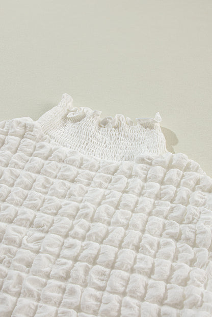 Green Bubble Textured Waffle Hoodie