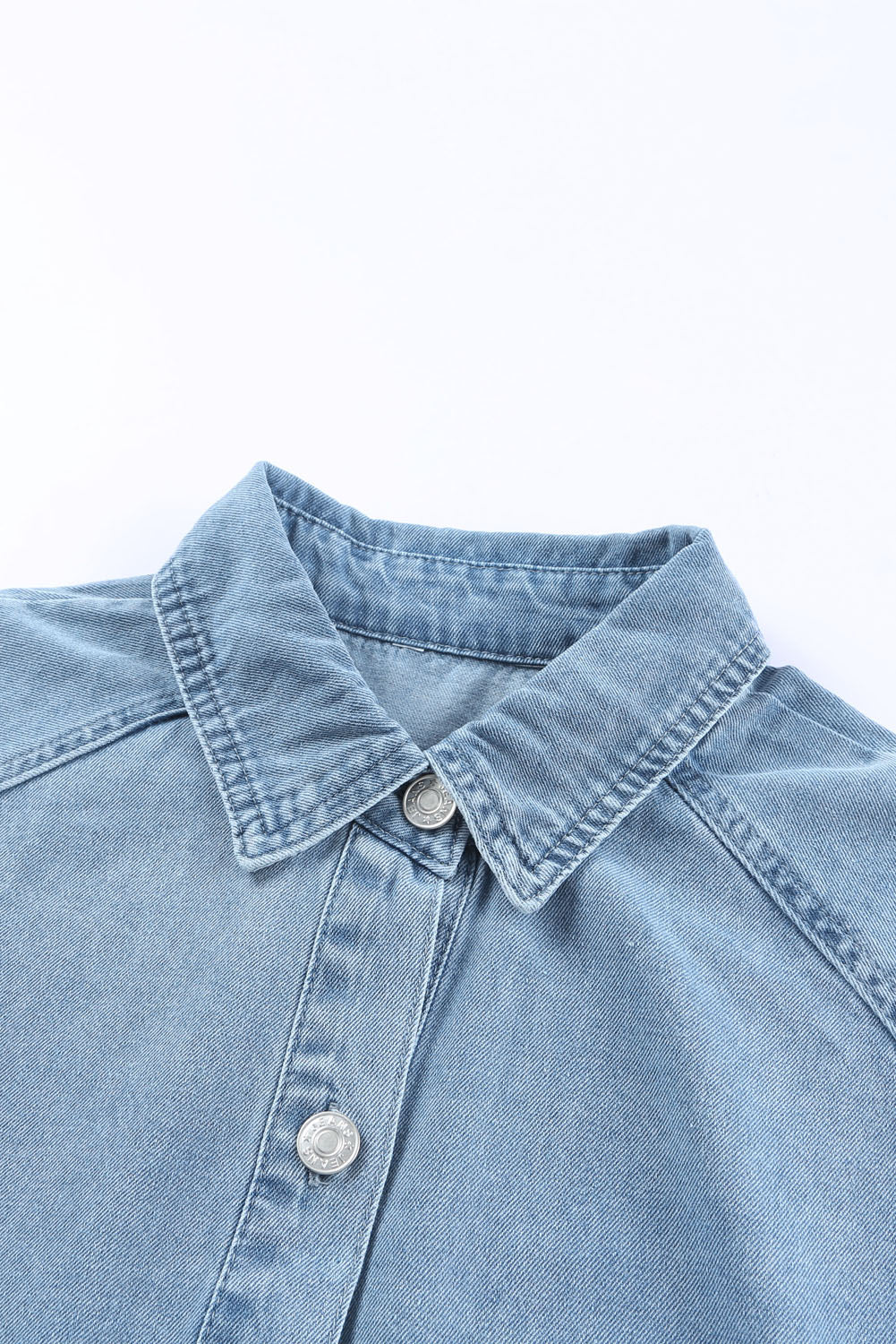 Gray Sequin Nutcracker Graphic Long Sleeve Shirt Denim Dress
