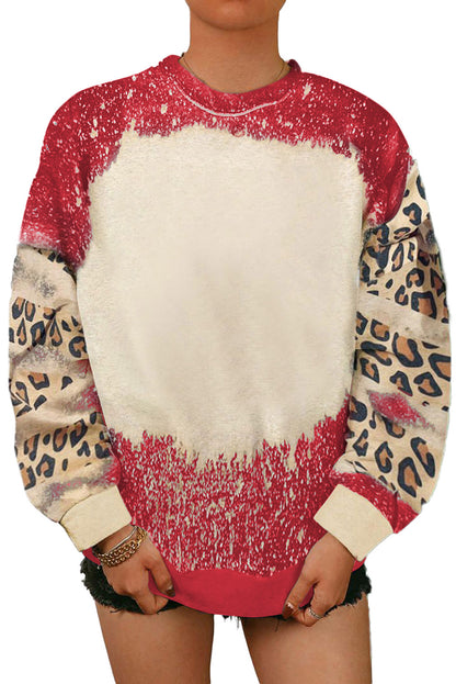 Black Believe Santa Claus Bleach Print Graphic Sweatshirt