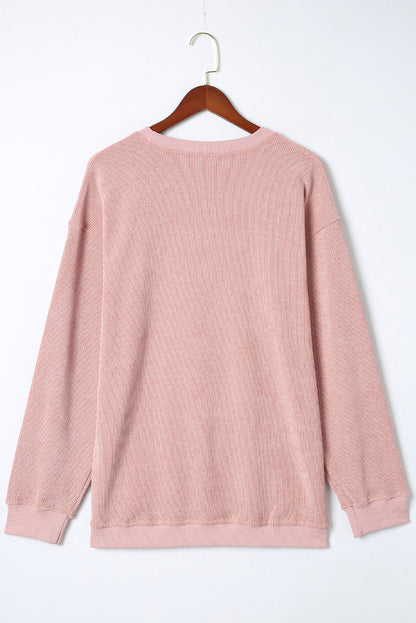 Black Christmas Neon Nutcrackers Mineral Wash Corded Sweatshirt