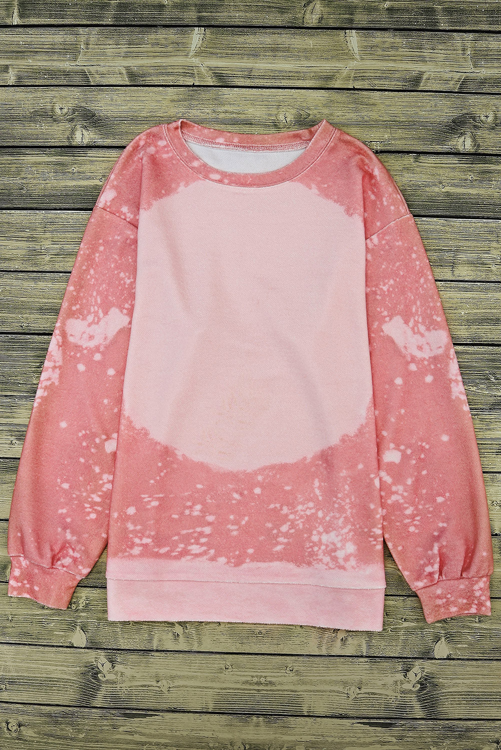 Pink Tie Dye Santa Claus Graphic Pullover Sweatshirt