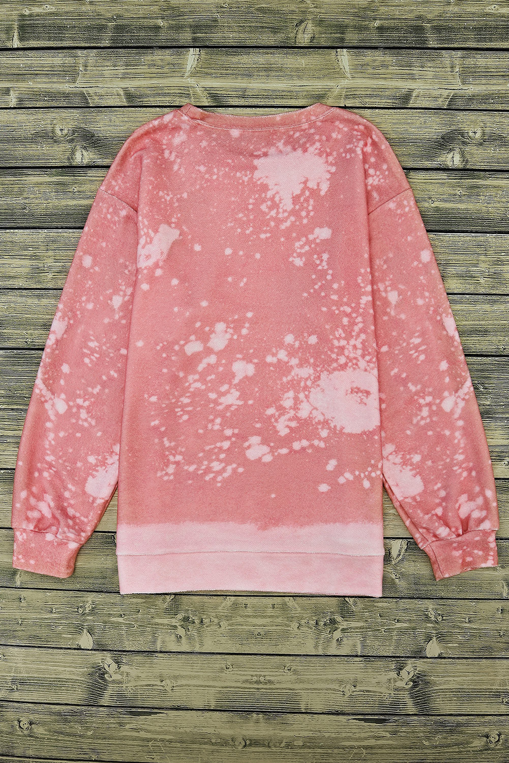 Pink Tie Dye Santa Claus Graphic Pullover Sweatshirt