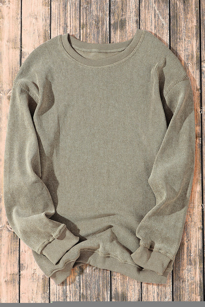 Black Christmas Neon Nutcrackers Mineral Wash Corded Sweatshirt