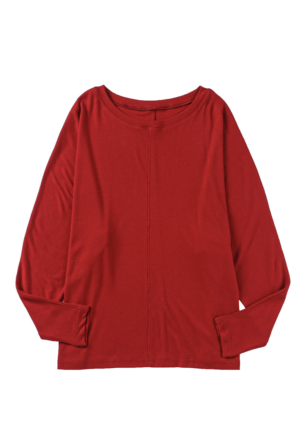 Red Sequined Christmas Favor Sleeve Casual Pullover