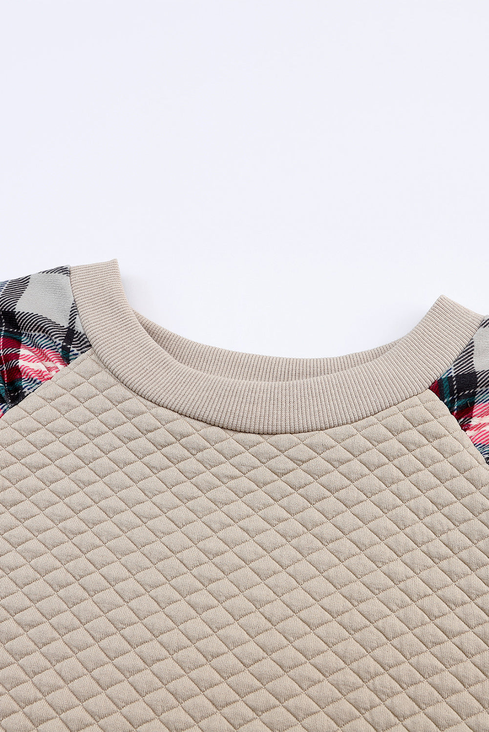 Black Solid Half Zipper Quilted Pullover Sweatshirt