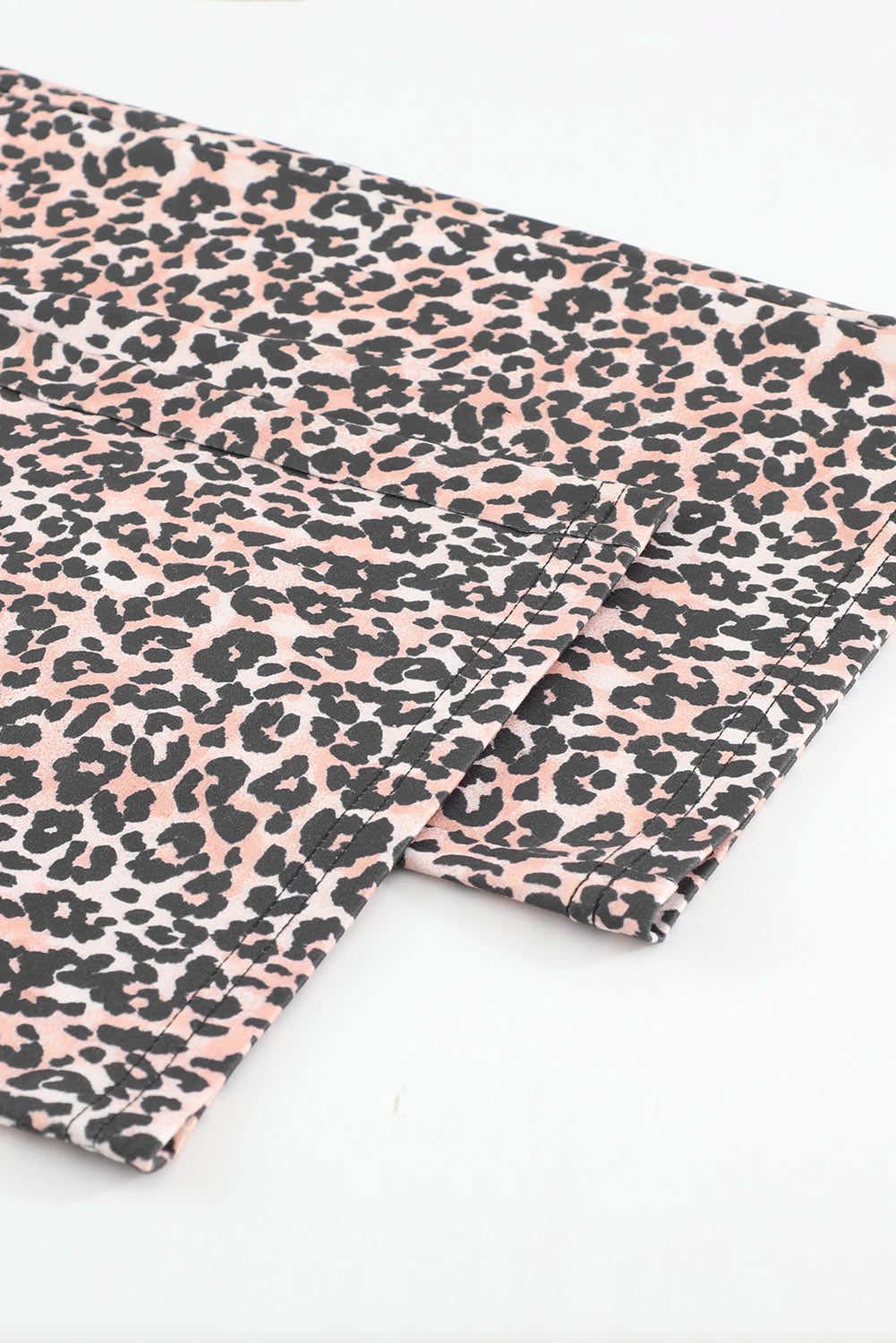Leopard Christmas Santa Claus Leopard Print Two Piece Lounge Set