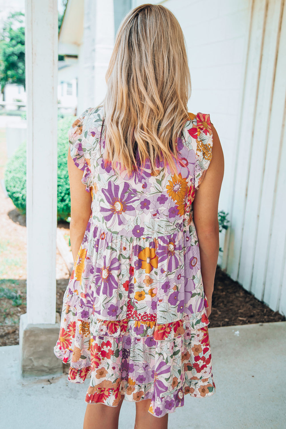 Oatmeal Boho Floral Smocked Waist Super Loose Pants