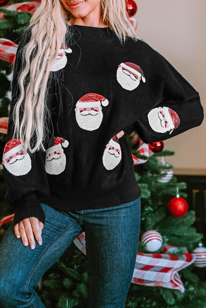 Fiery Red Sequined Christmas Tree Raglan Sleeve Sweatshirt