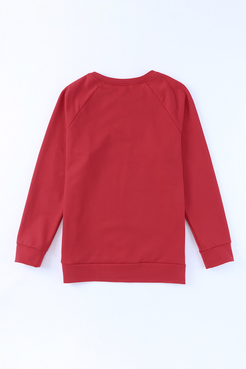 Fiery Red Chenille MERRY Christmas Raglan Sleeve Sweatshirt