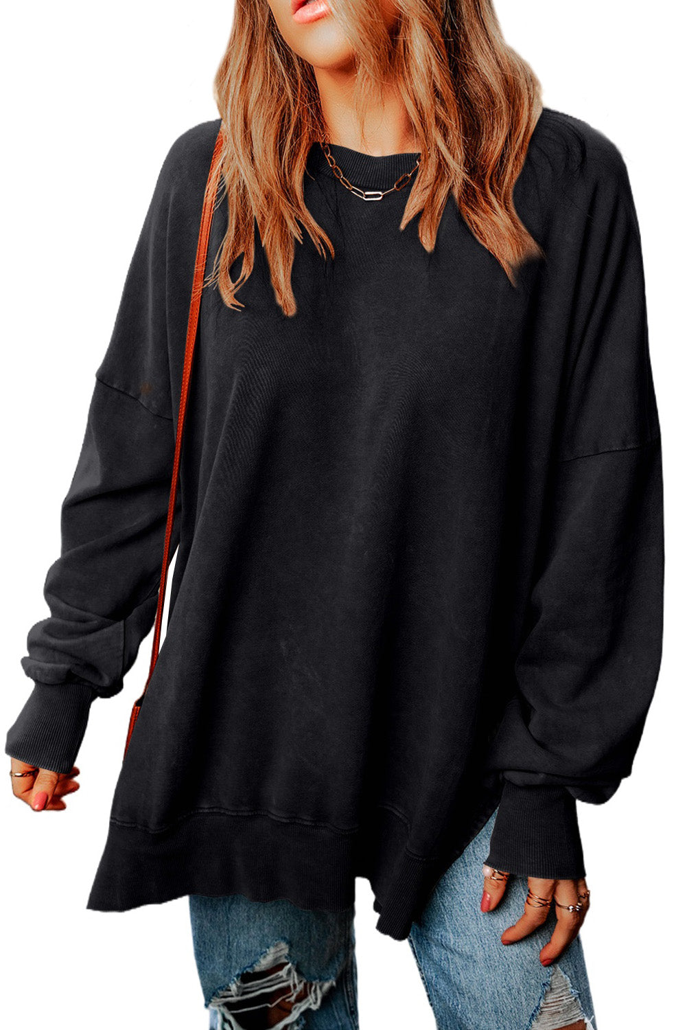 Black Merry Christmas Leopard Trees Graphic Sweatshirt