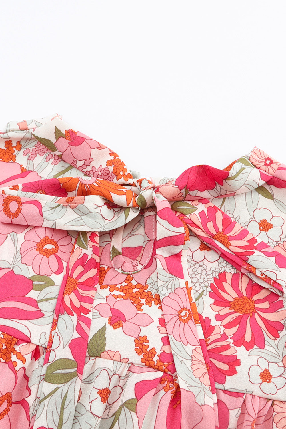 Oatmeal Boho Floral Smocked Waist Super Loose Pants