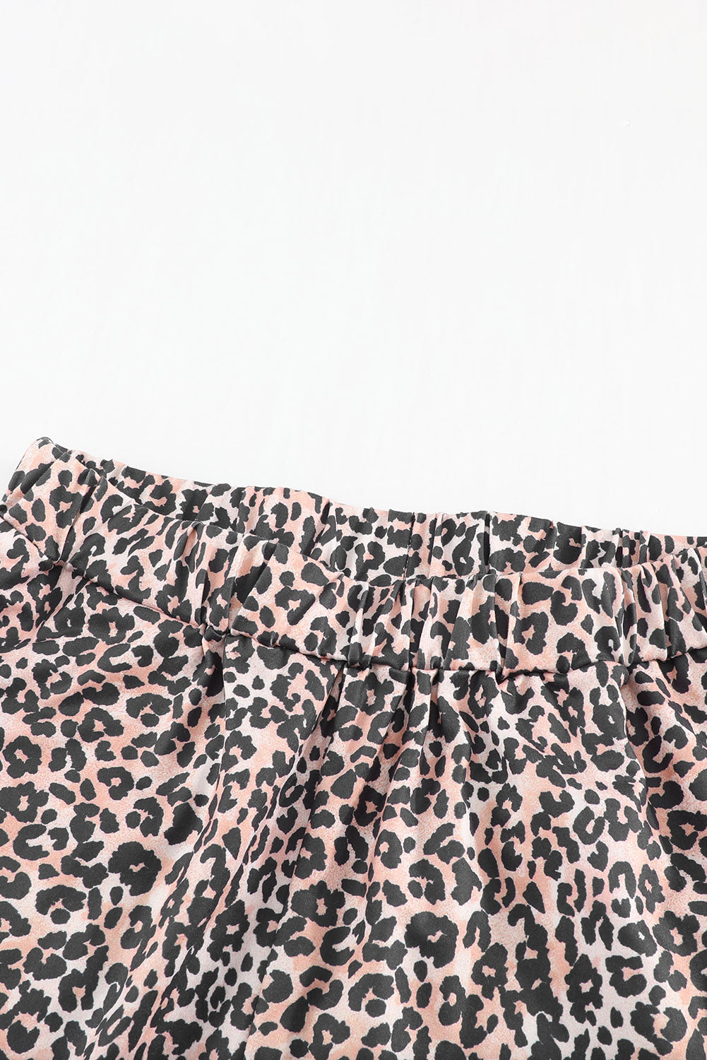 Leopard Christmas Santa Claus Leopard Print Two Piece Lounge Set
