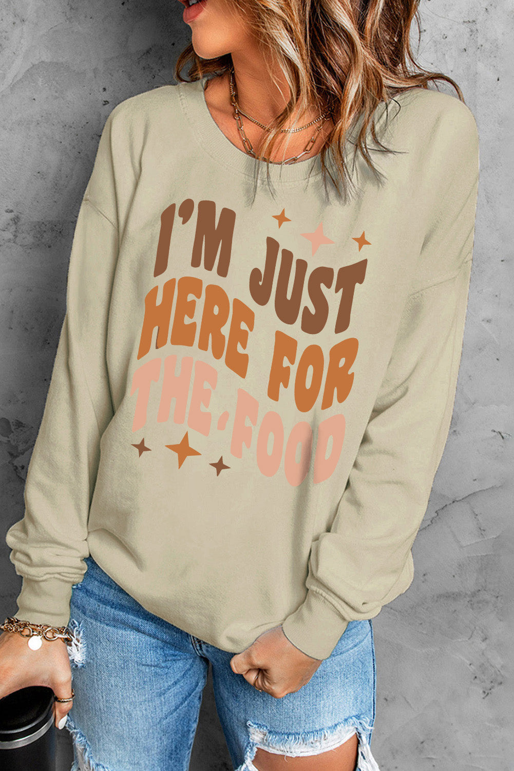 Pink MERRY Alphabet Print Loose Fit Christmas Sweatshirt