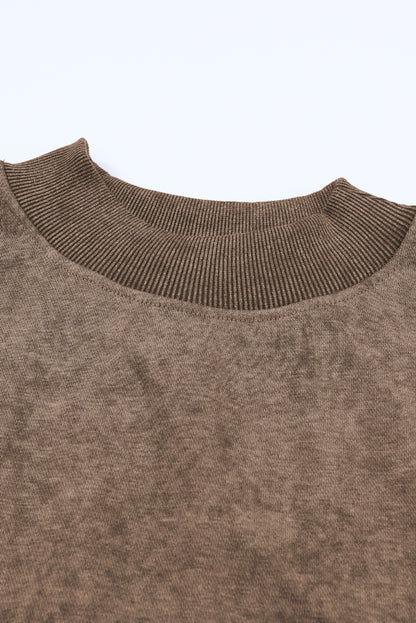 Green Drop Shoulder Crew Neck Pullover Sweatshirt