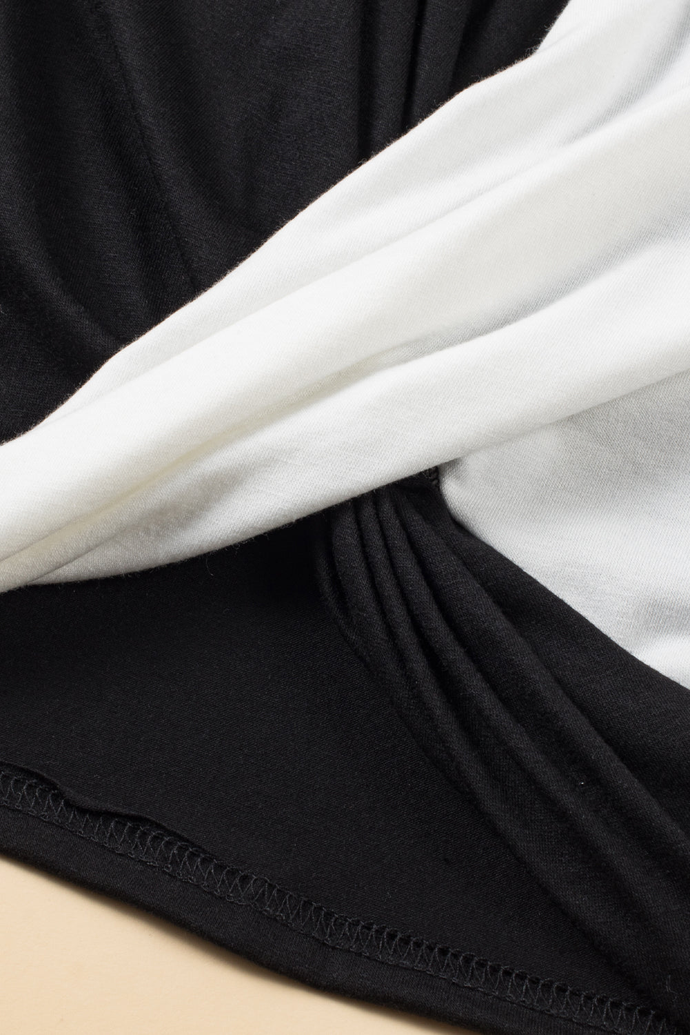Black Asymmetric Strappy Cold Shoulder Long Sleeve Top