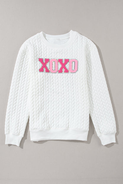 Black Merry And Bright Cable Knit Pullover Sweatshirt