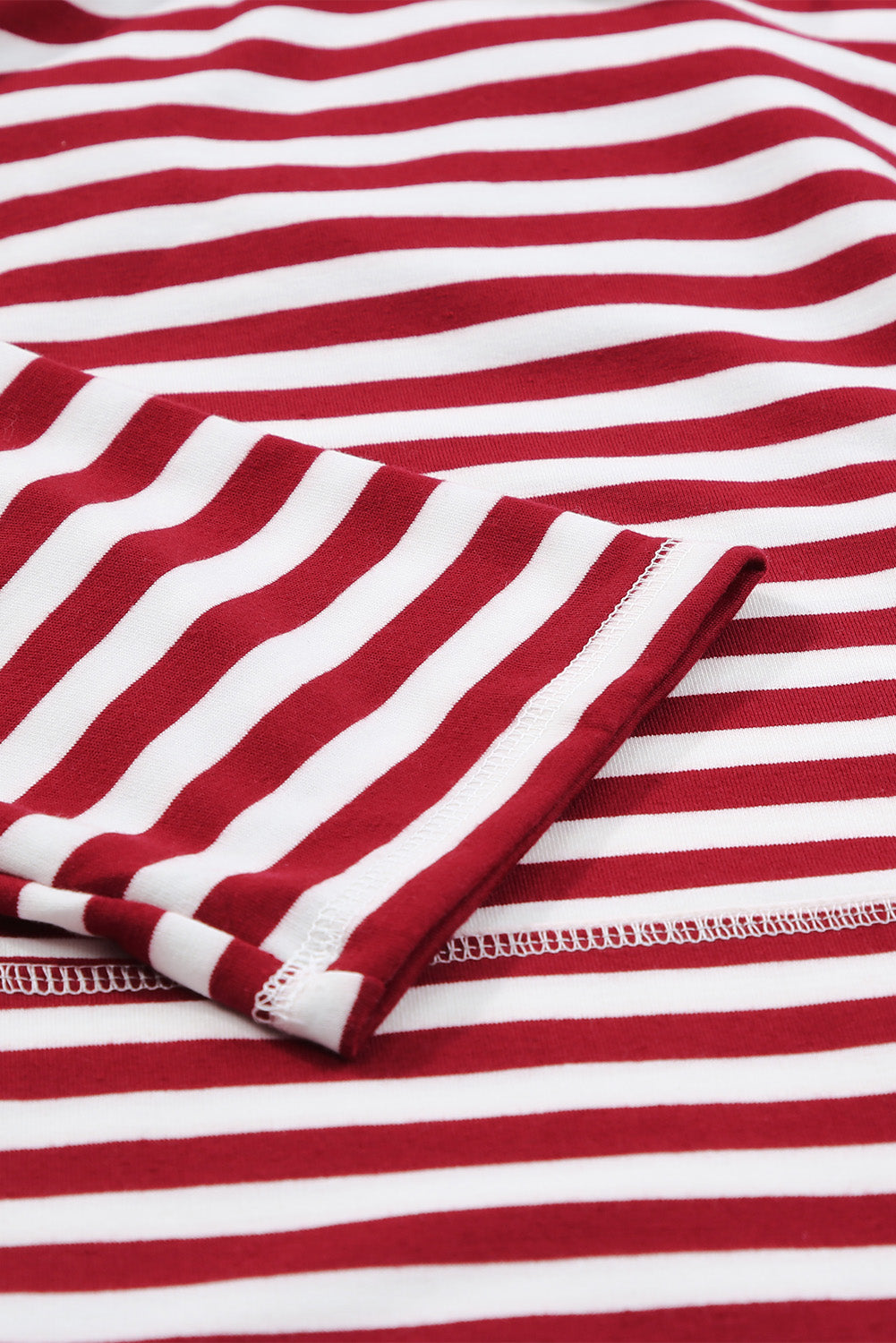 Stripe Kangaroo Pocket Drawstring Hoodie