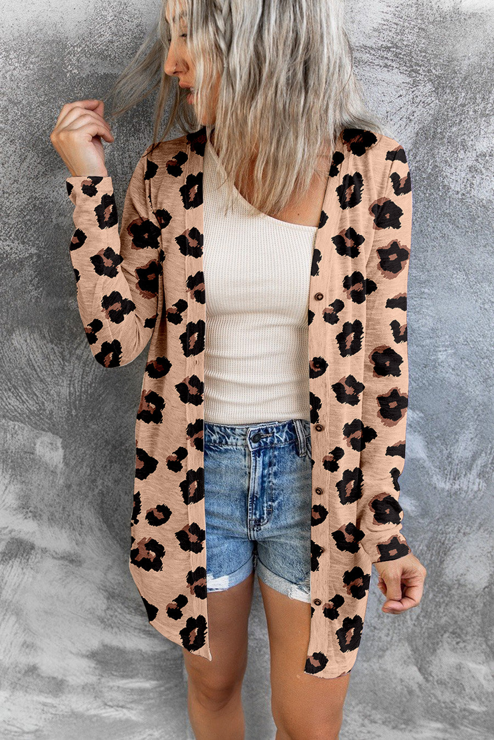 Black Sequined Santa Claus Button Up Cardigan