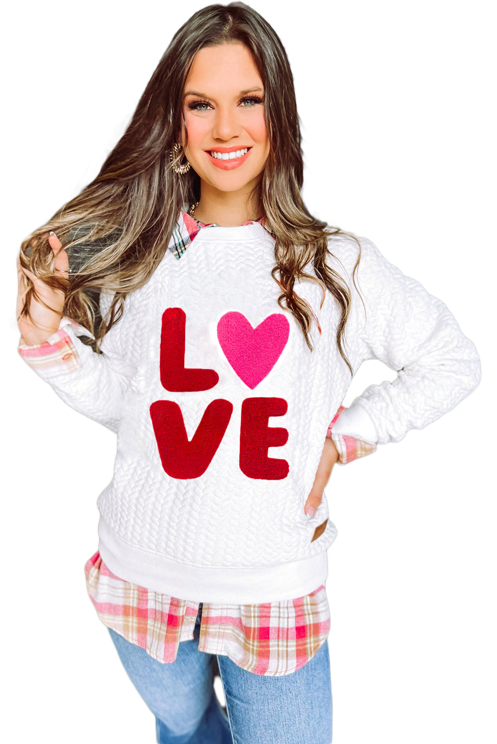 Black Merry And Bright Cable Knit Pullover Sweatshirt