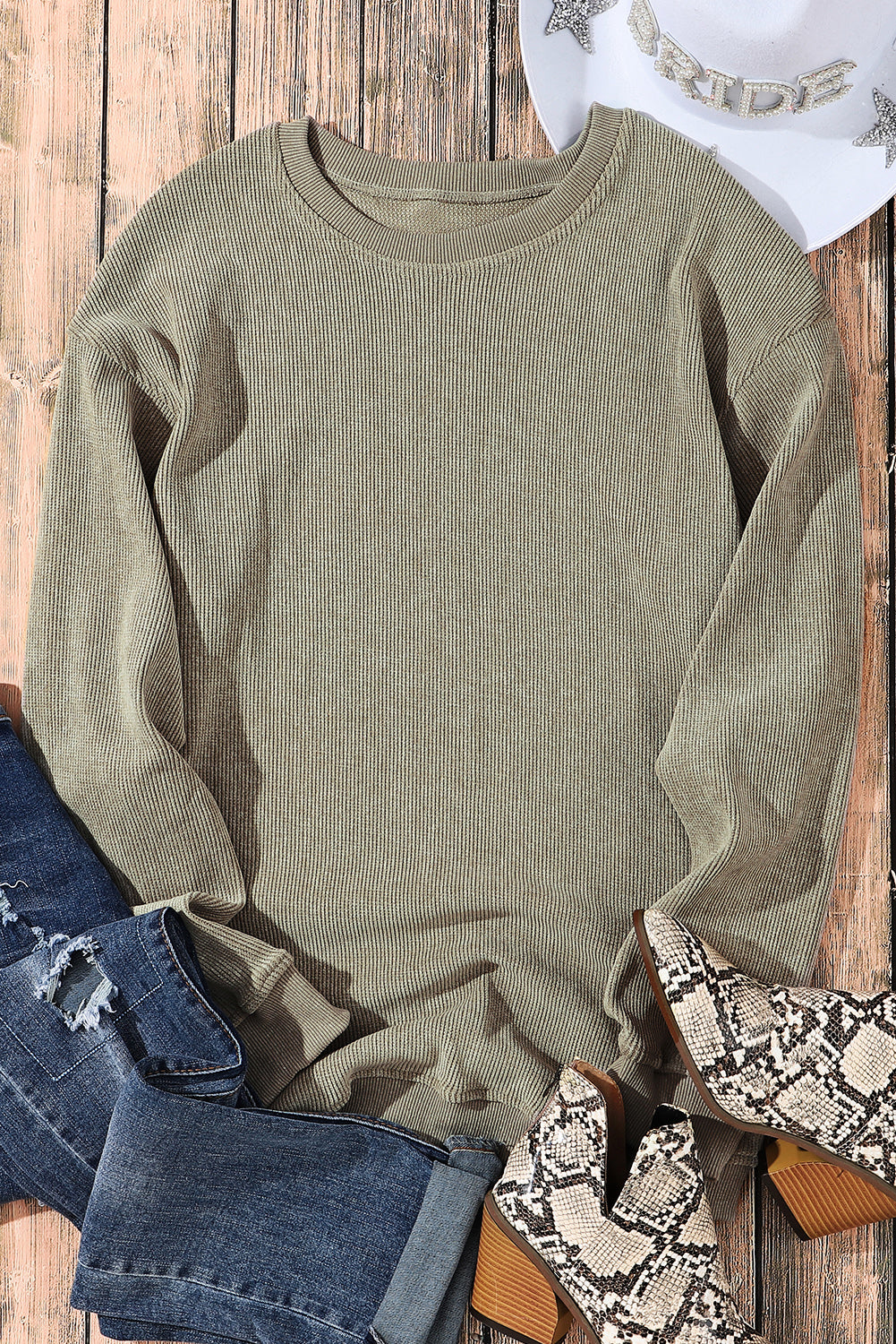 Black Christmas Neon Nutcrackers Mineral Wash Corded Sweatshirt