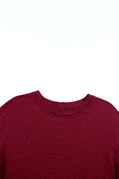 Green Merry Christmas Trees Thumbhole Sleeve Graphic Tee
