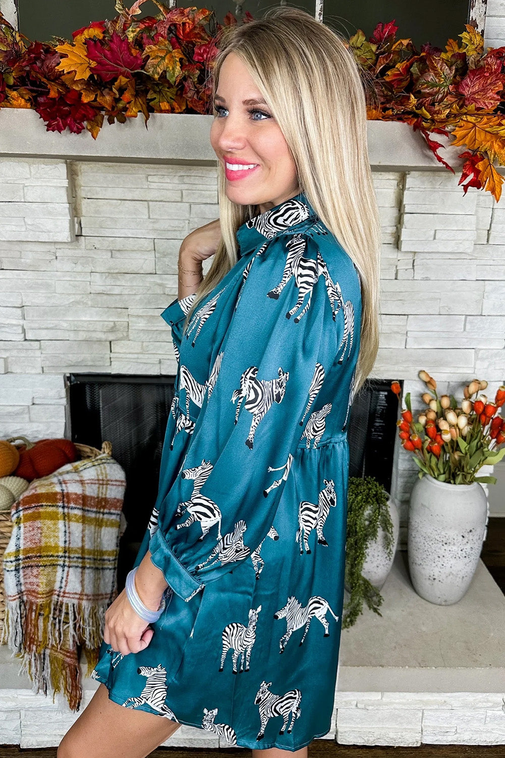 Lively Tiger Print Casual Sweatshirt
