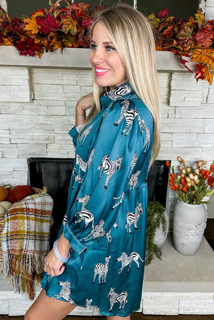 Lively Tiger Print Casual Sweatshirt