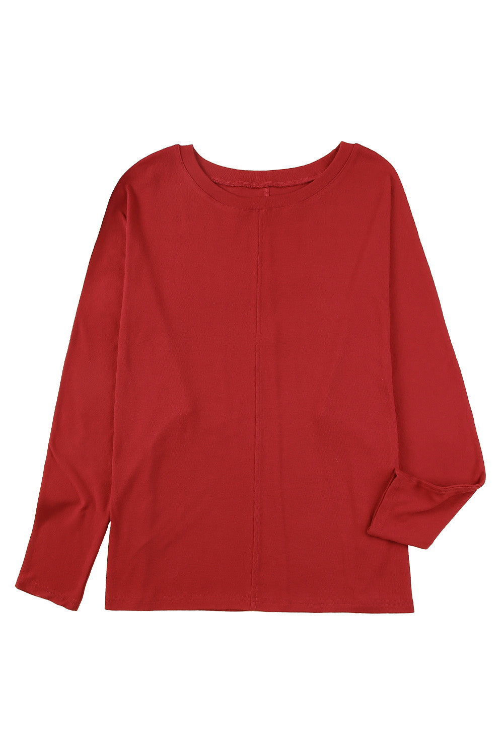 Red Sequined Christmas Favor Sleeve Casual Pullover