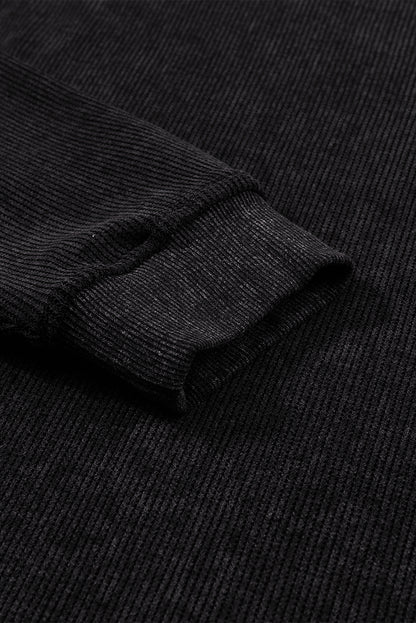 Black Christmas Neon Nutcrackers Mineral Wash Corded Sweatshirt