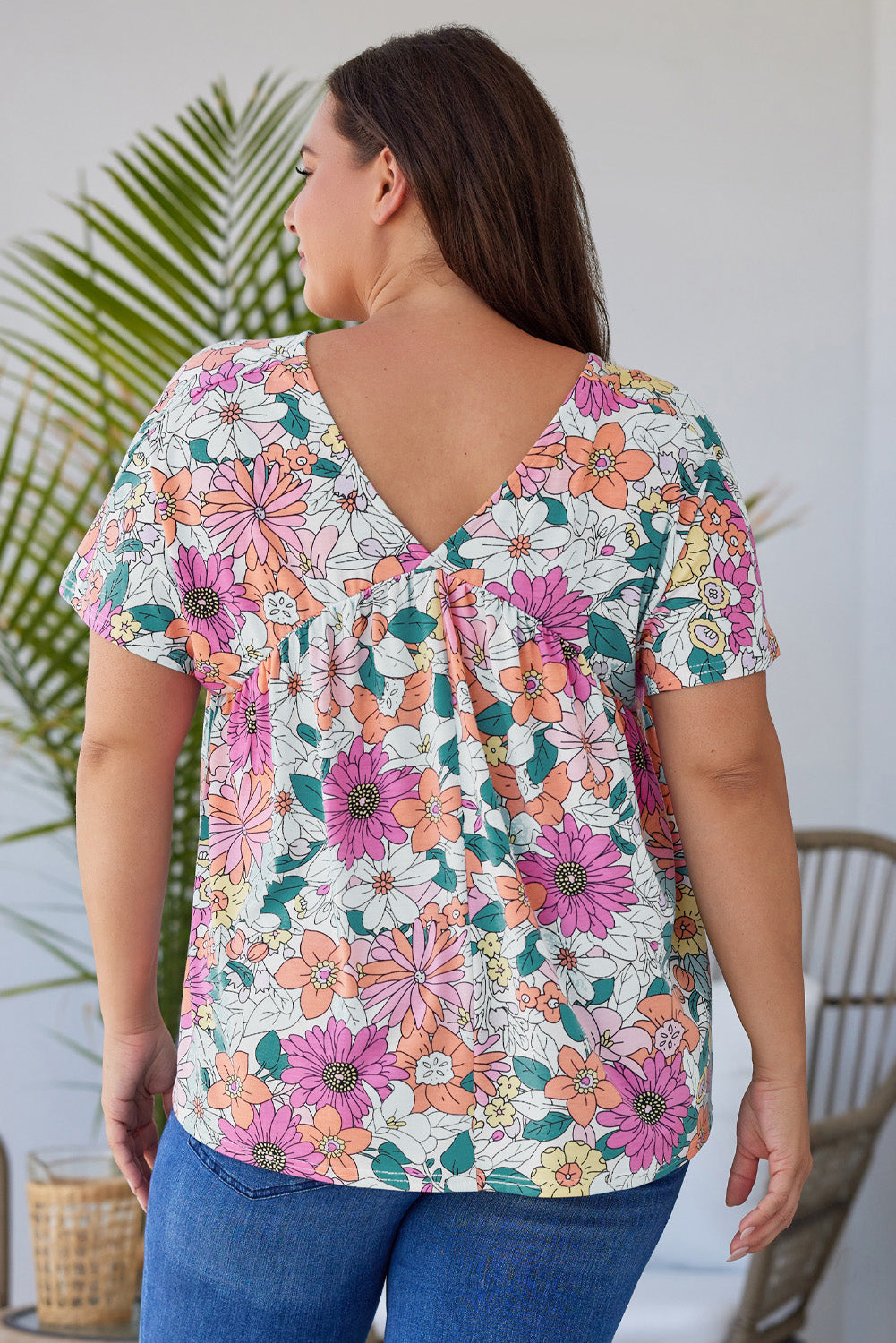 Fiery Red Round Neck Sleeveless Floral Mini Dress