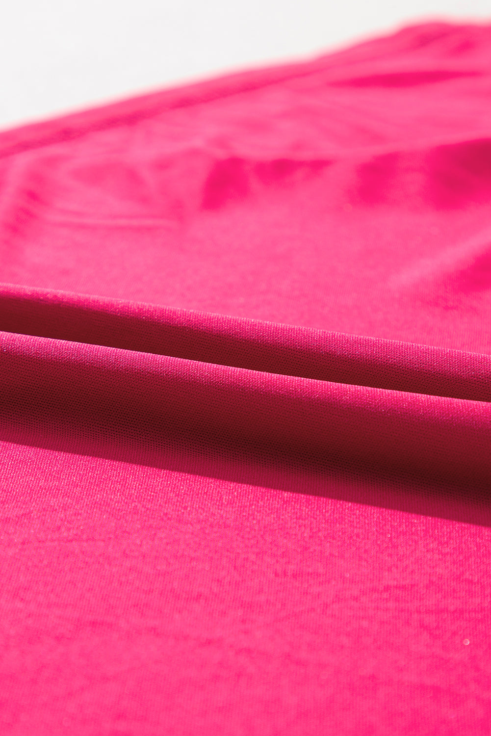 Pink Smocked Ribbed Velvet Babydoll Top