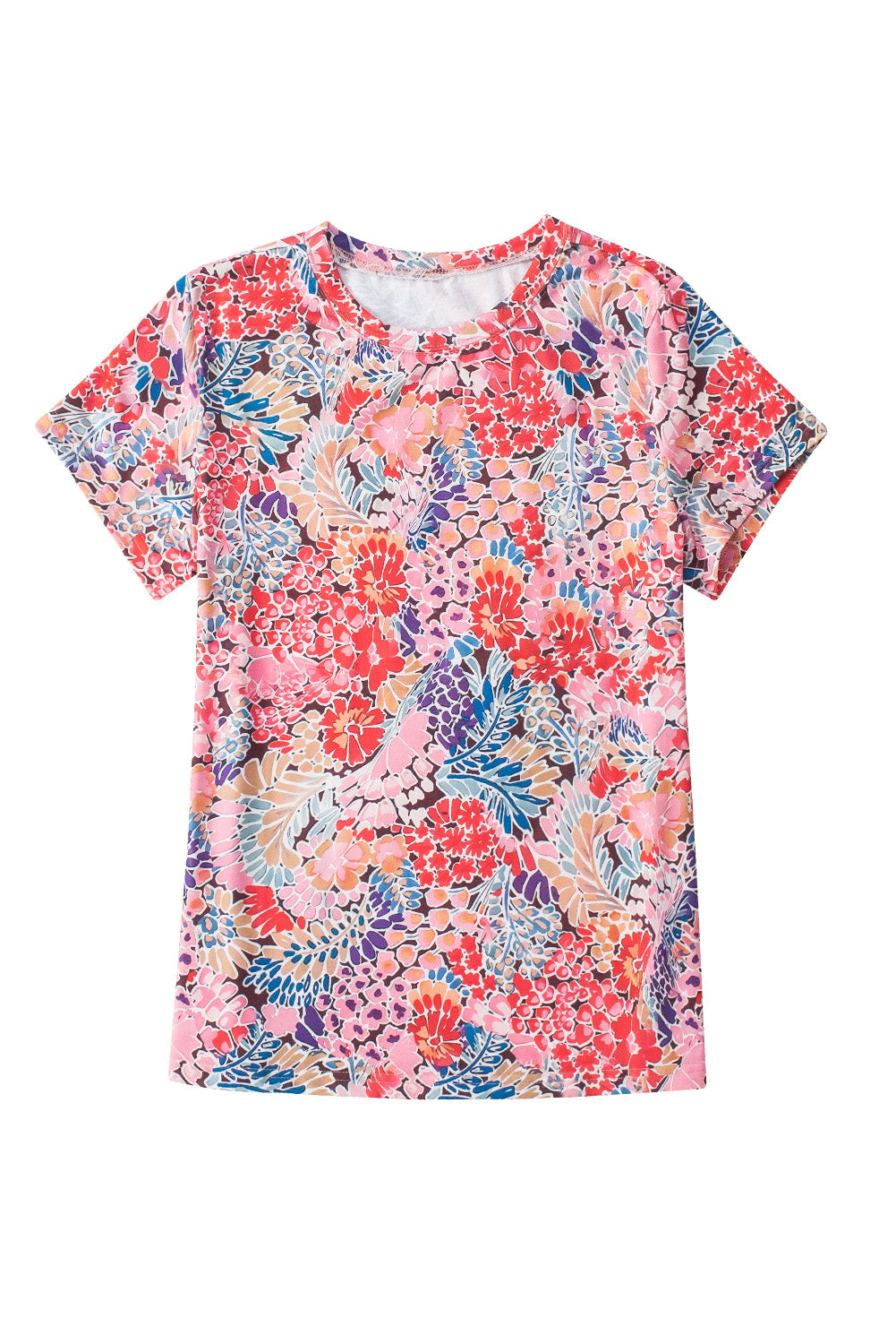 Multicolor Gorgeous Floral Print Tie V Neck Ruffle Dress
