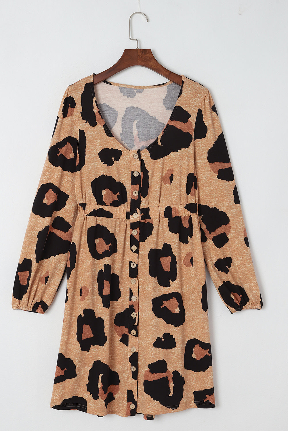 Leopard Print Long Sleeve Loose Top