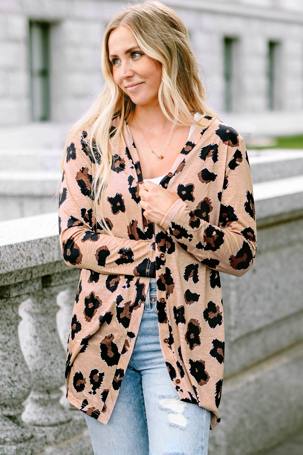 Black Sequined Santa Claus Button Up Cardigan