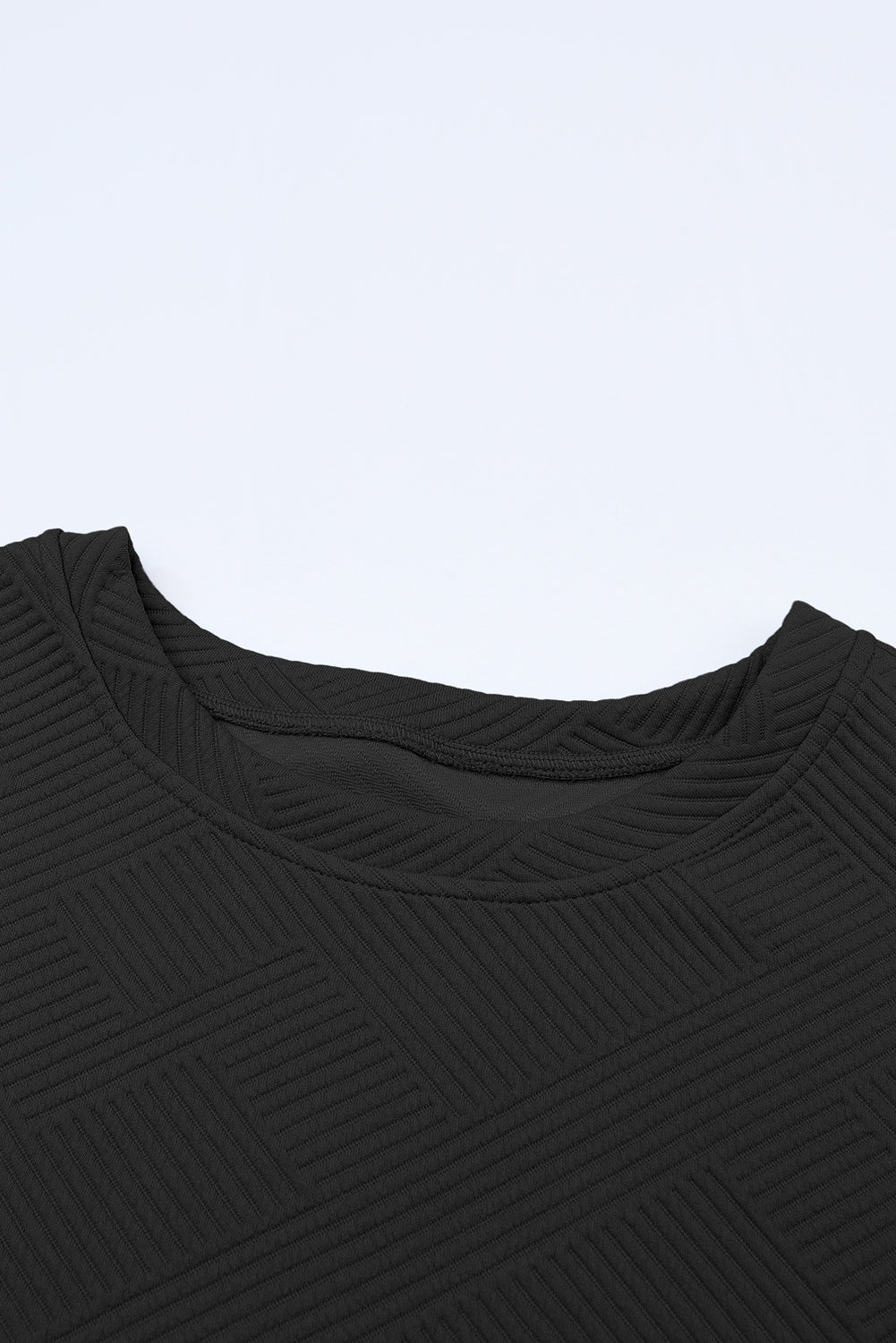 Black Ultra Loose Textured 2pcs Slouchy Outfit
