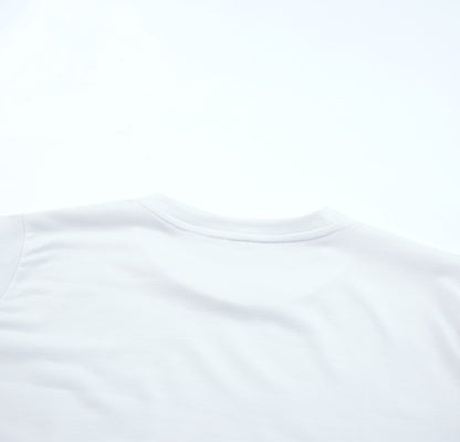 Black Solid Color Crew Neck Tee