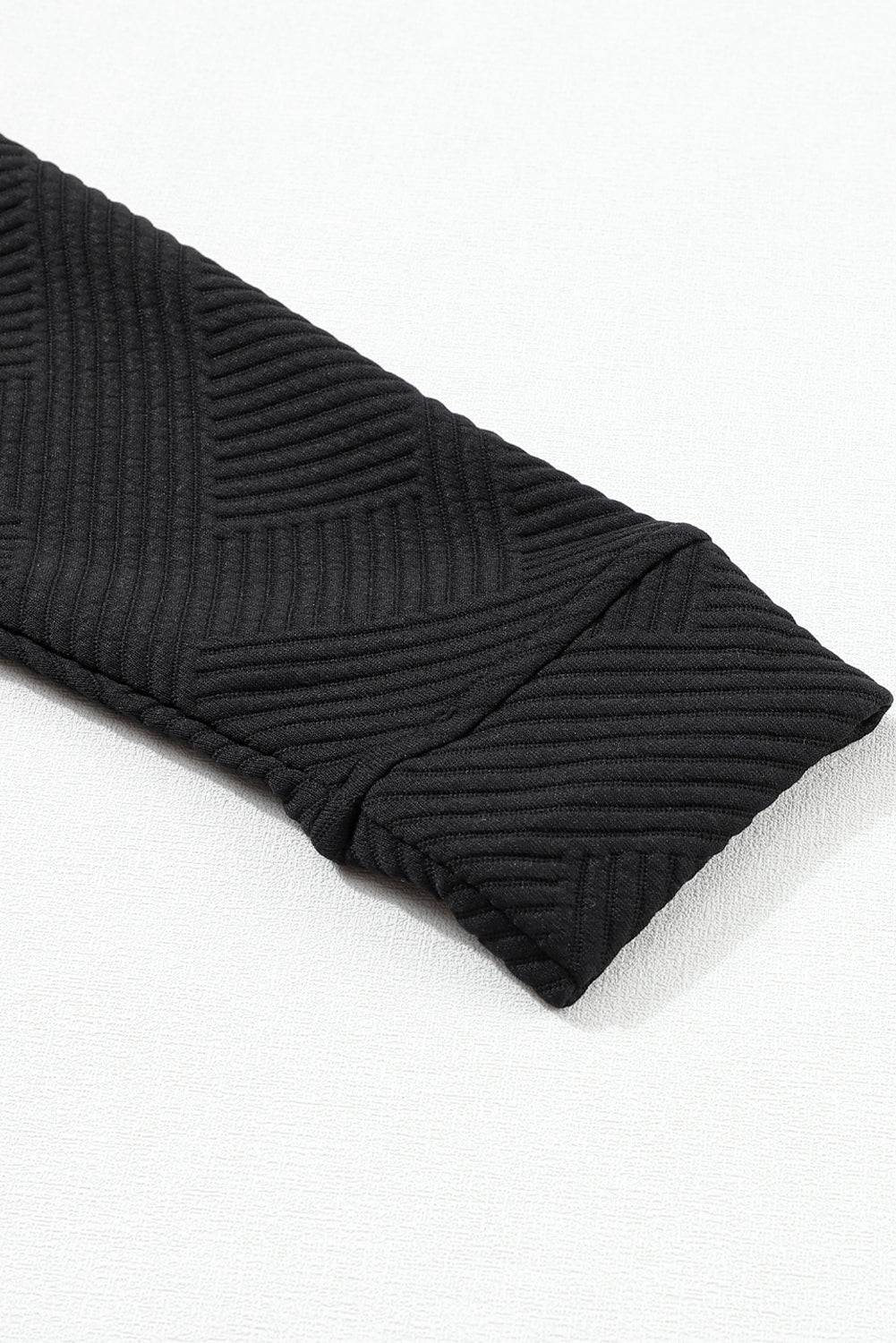 Black Ultra Loose Textured 2pcs Slouchy Outfit