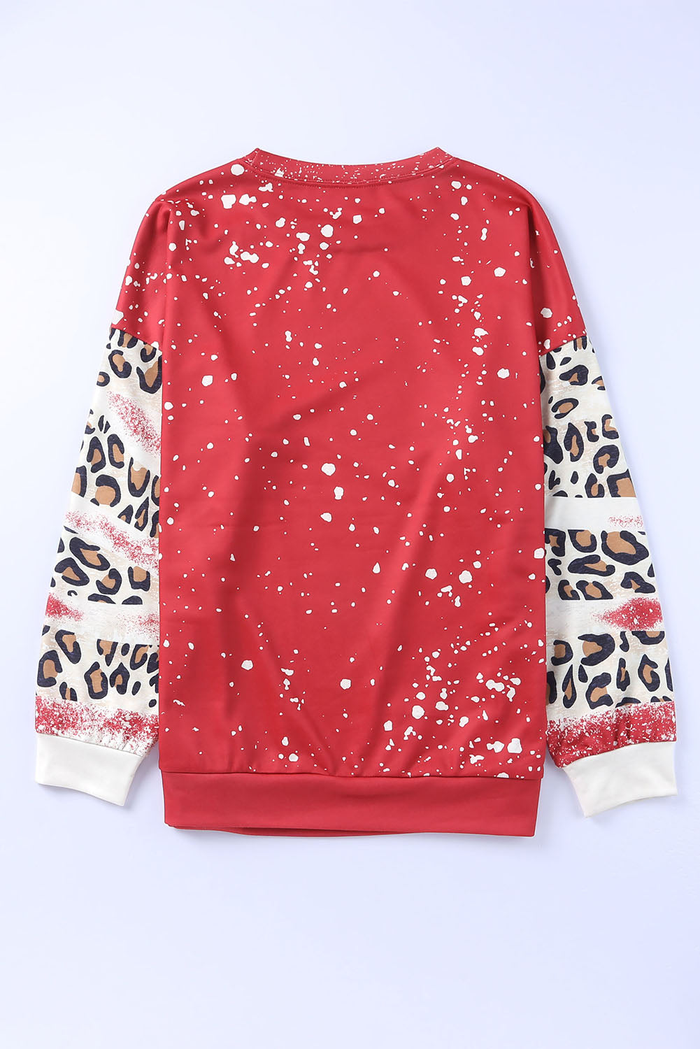 Black Believe Santa Claus Bleach Print Graphic Sweatshirt